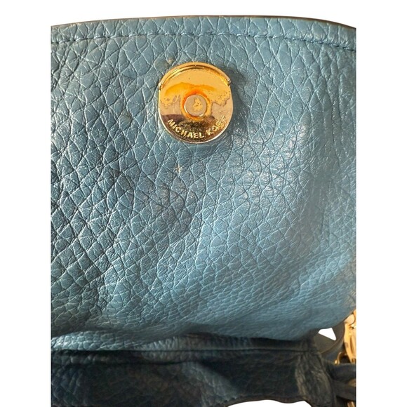 Michael Kors Viv Blue Pebbled Leather Convertible Backpack Crossbody Bag main image 10